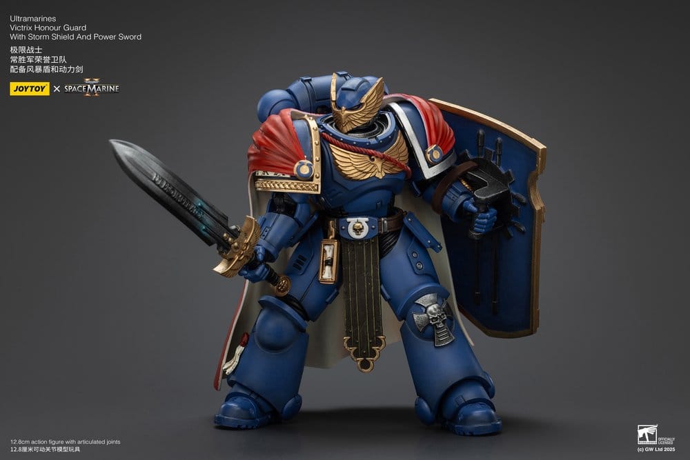 Warhammer 40k Action Figure Ultramarines Victrix Honour Guard with Storm Shield And Power Sword 20 cm