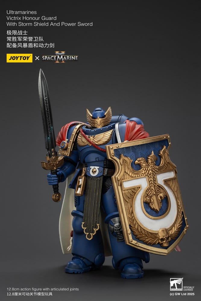 Warhammer 40k Action Figure Ultramarines Victrix Honour Guard with Storm Shield And Power Sword 20 cm