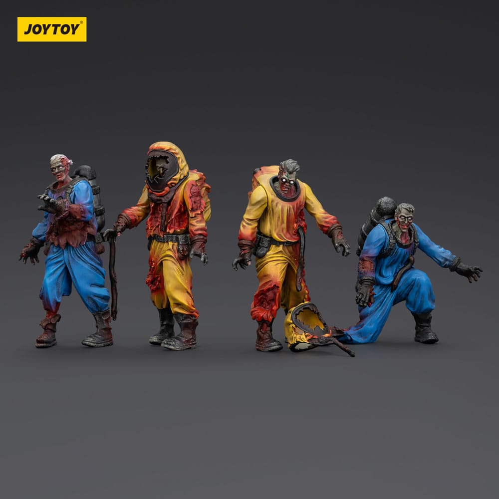 Zombie Dark Source Action Figures 4-Pack Biochemical Lab Team 8 cm