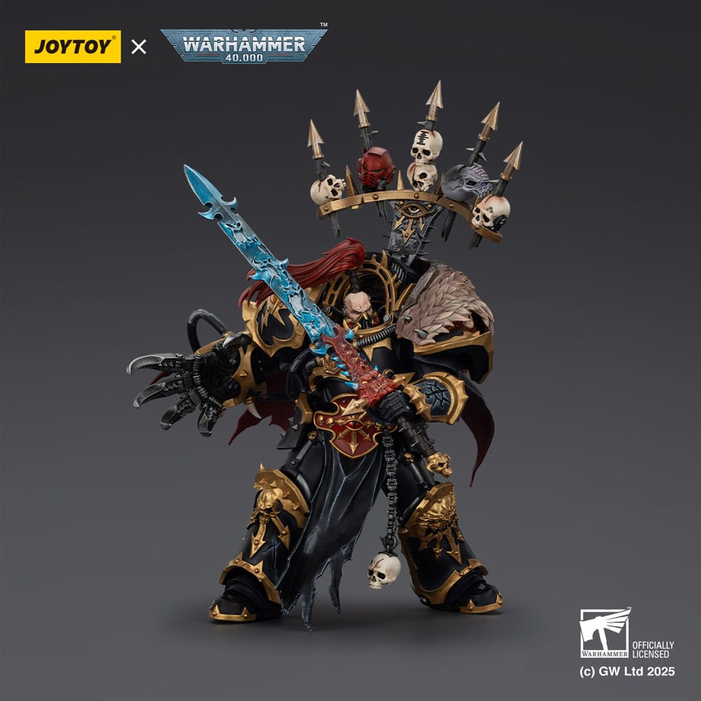 Warhammer 40,000 Action Figure Black Legion Abaddon the Despoiler with Drach'nyen and Talon 16 cm