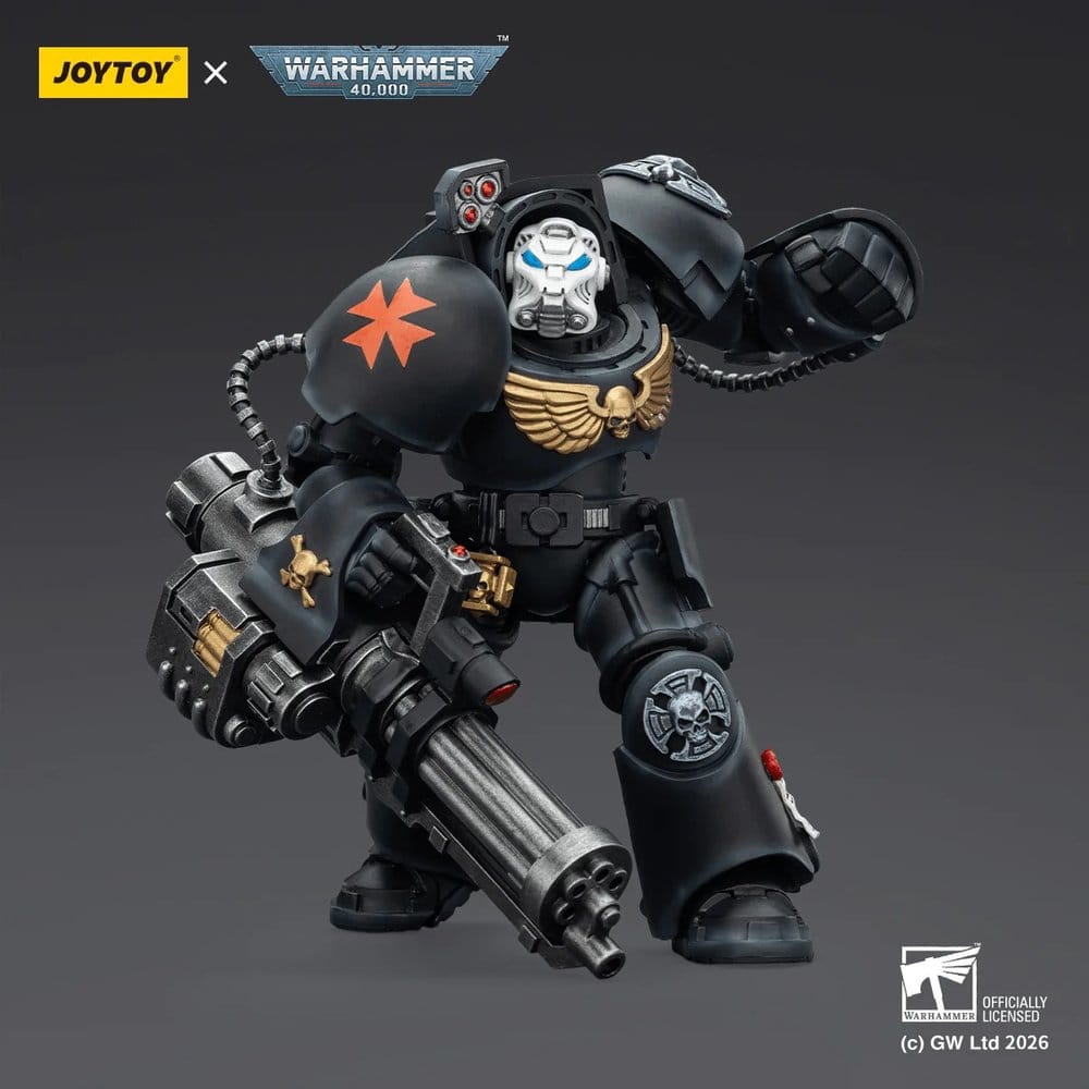 Warhammer 40,000 Action Figure Black Templars Terminator 3 with Power Fist and Assault Cannon 14 cm