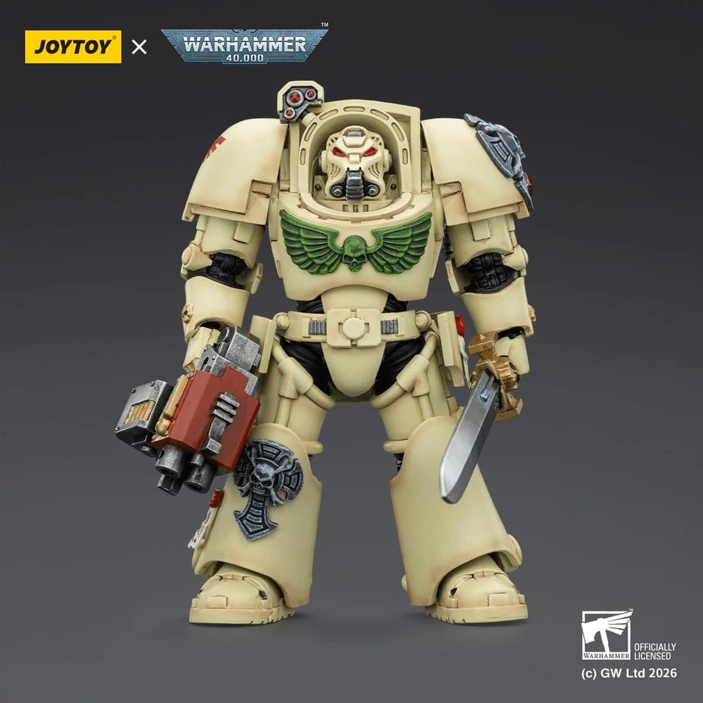 Warhammer 40,000 Action Figure Dark Angels Deathwing Terminator 1 with Power Sword and Storm Bolter 14 cm