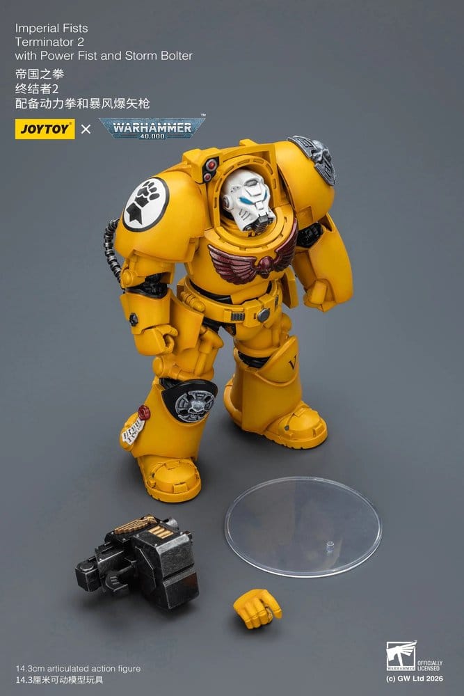 Warhammer 40,000 Action Figure Imperial Fists Terminator 2 with Power Fist and Storm Bolter 14 cm