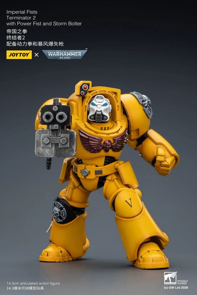 Warhammer 40,000 Action Figure Imperial Fists Terminator 2 with Power Fist and Storm Bolter 14 cm