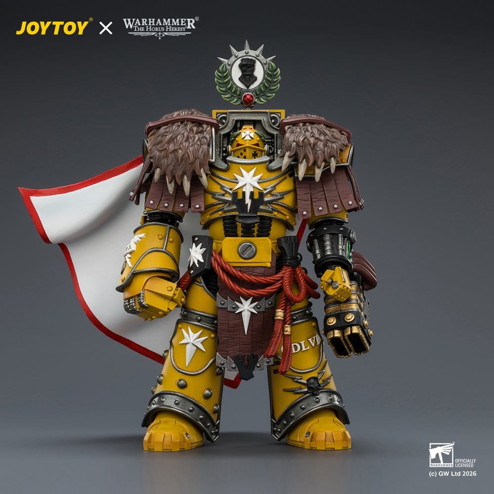 Warhammer Action Figure Imperial Fists Lord Castellan Evander Garrius, The Tyrant of Cthonia 14 cm