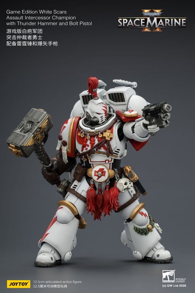 Warhammer Action Figure Game Edition White Scars Assault Intercessor Champion 13 cm