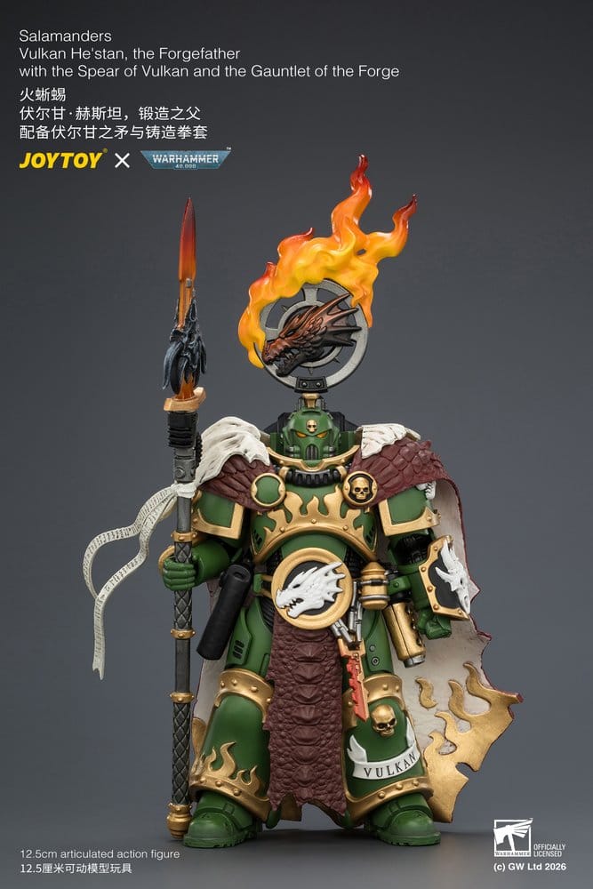 Warhammer Action Figure Salamanders Vulkan He'stan, the Forgefather 13 cm