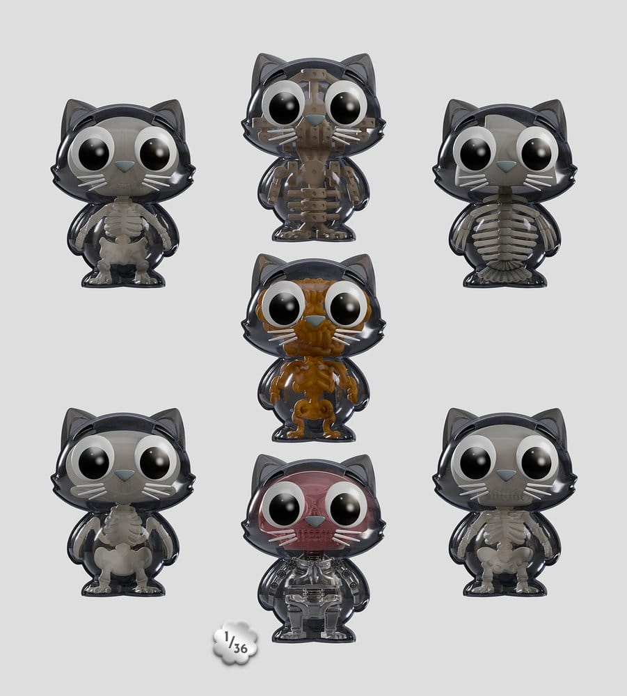 Catscans Mini Figures S2 Bare Bones 6 cm Blind Box Display (6)