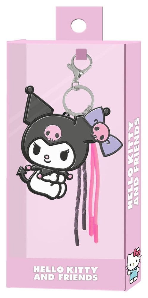 Sanrio Charm Keyring Kuromi Face