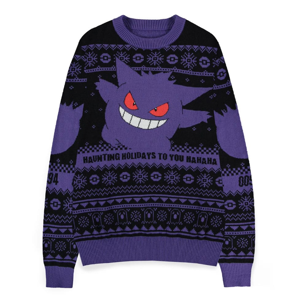 Pokémon Sweatshirt Christmas Jumper Gengar Size L