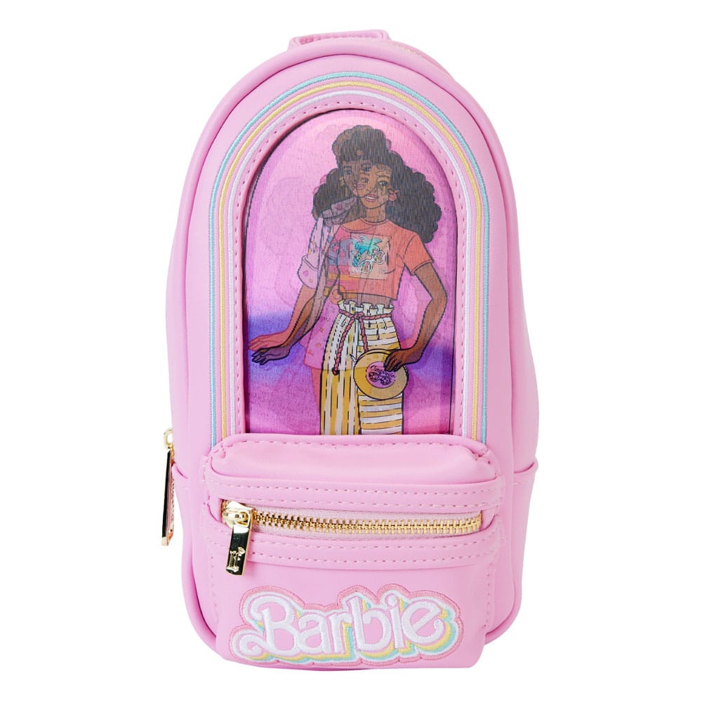 Mattel by Loungefly Pencil Case Mini Backpack Barbie 65th Anniversary Doll Box