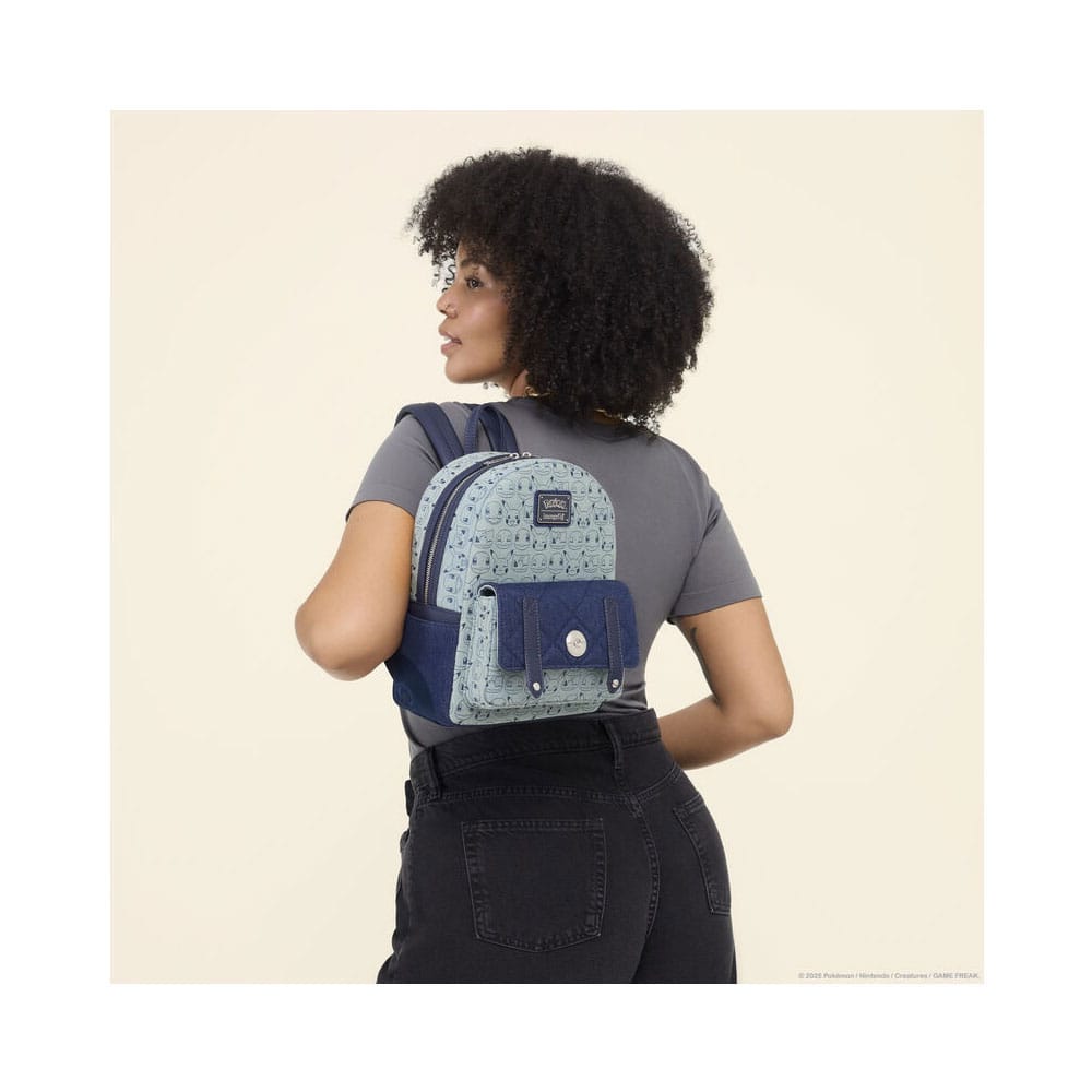 Pokemon by Loungefly Mini Backpack Faux Denim