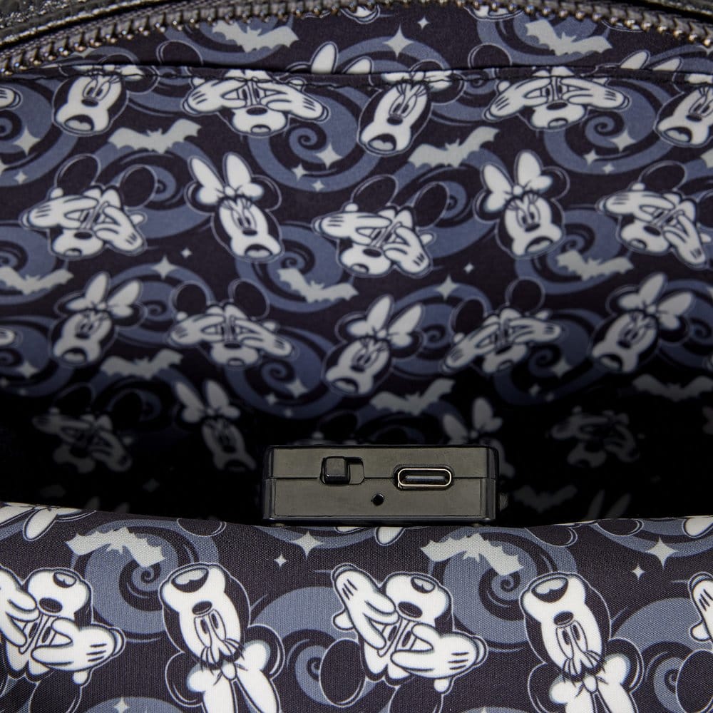 Mickey & Minnie by Loungefly Mini Backpack Ghost Light Up Glow
