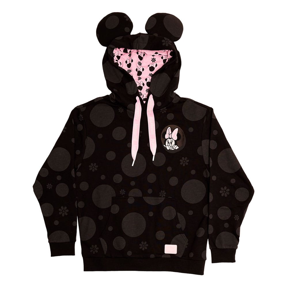 Disney by Loungefly Hoodie Sweater Unisex Minnie Rocks the Dots Florals Size M