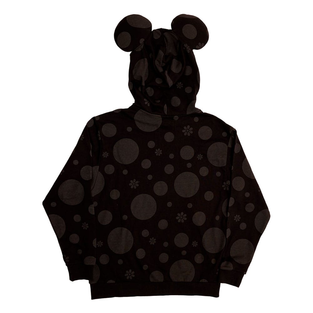 Disney by Loungefly Hoodie Sweater Unisex Minnie Rocks the Dots Florals Size L