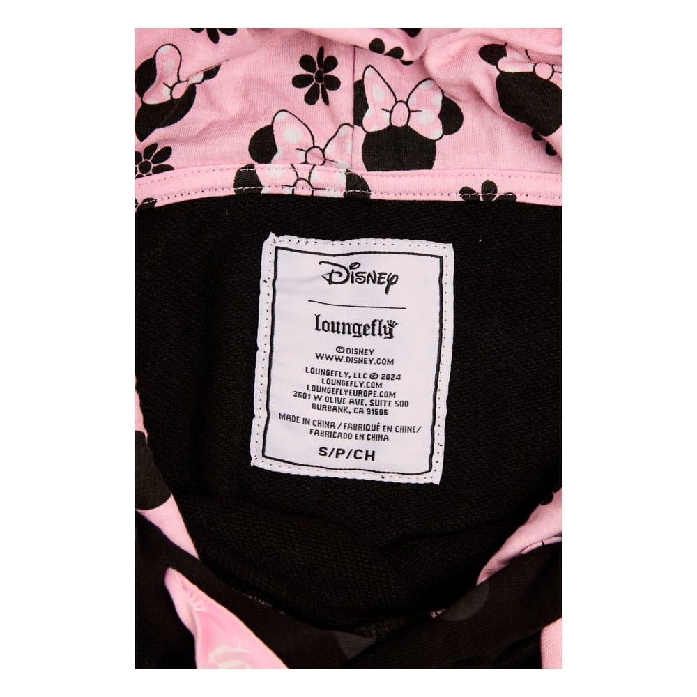 Disney by Loungefly Hoodie Sweater Unisex Minnie Rocks the Dots Florals Size XL