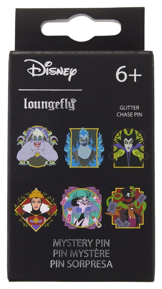 Disney Villains by Loungefly Enamel Pins Blind Display (12)