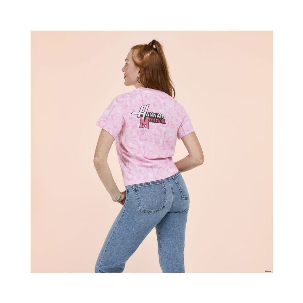 Disney by Loungefly Tee T-Shirt Unisex Hannah Montana Shirred Hem Size S