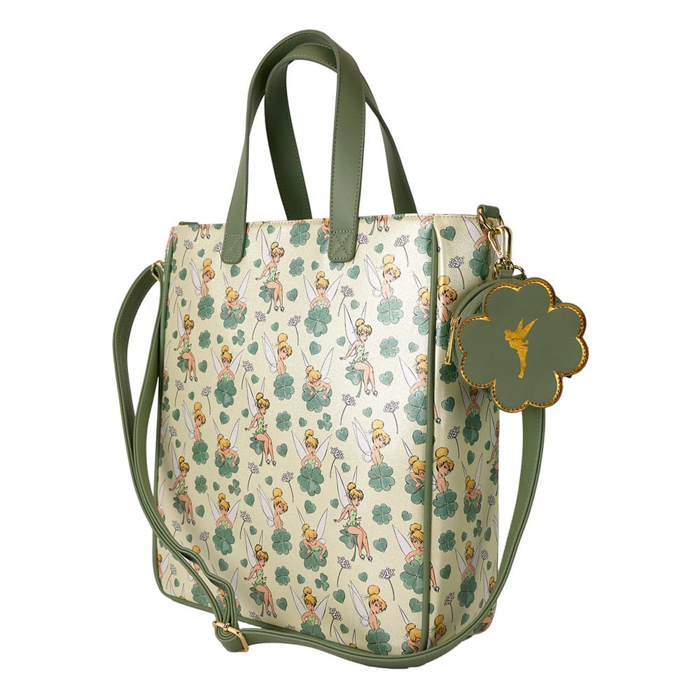 Disney by Loungefly Tote Bag with Coin Purse Tinker Bell 4-Leaf Clover