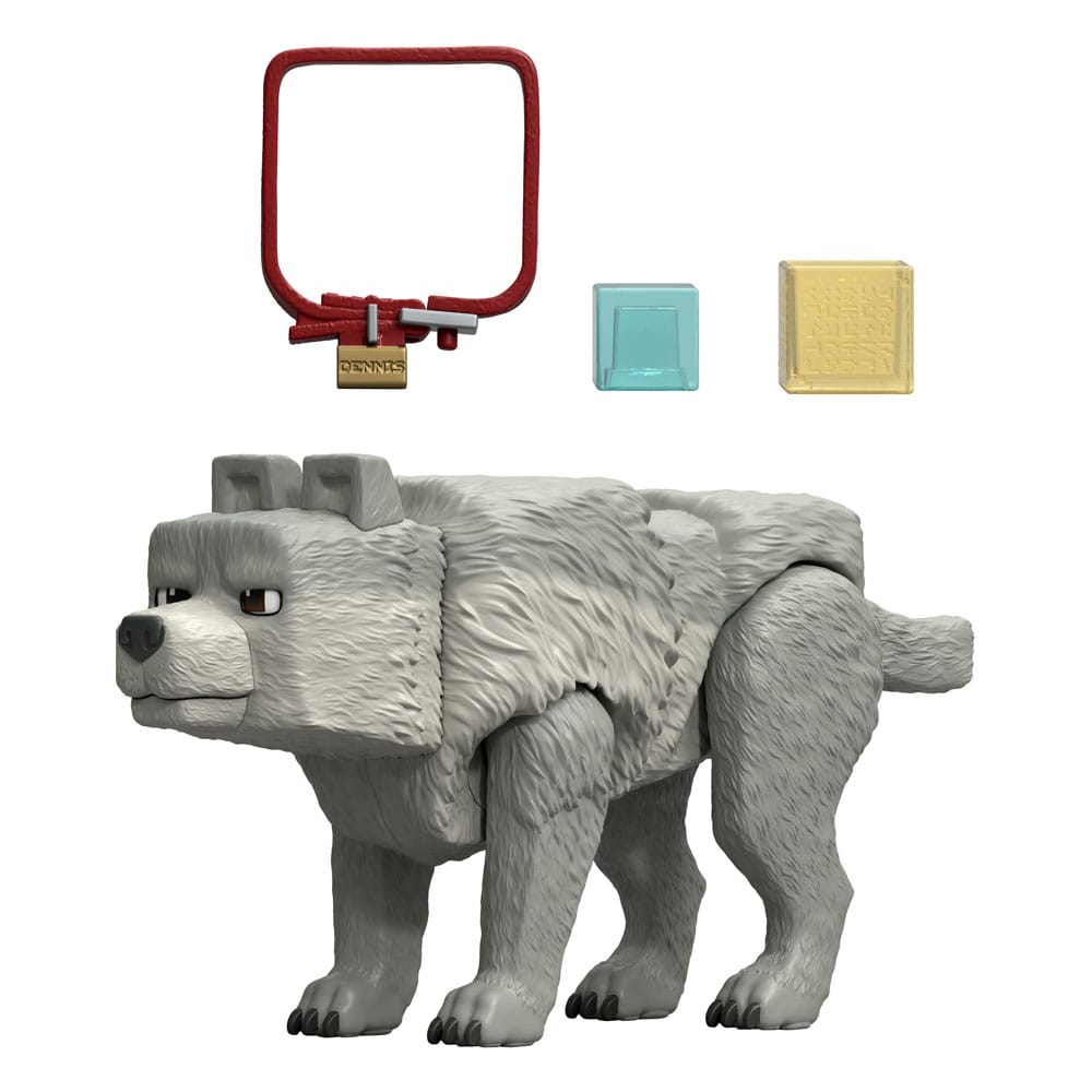 A Minecraft Movie Action Figure Dennis the Wolf 10 cm