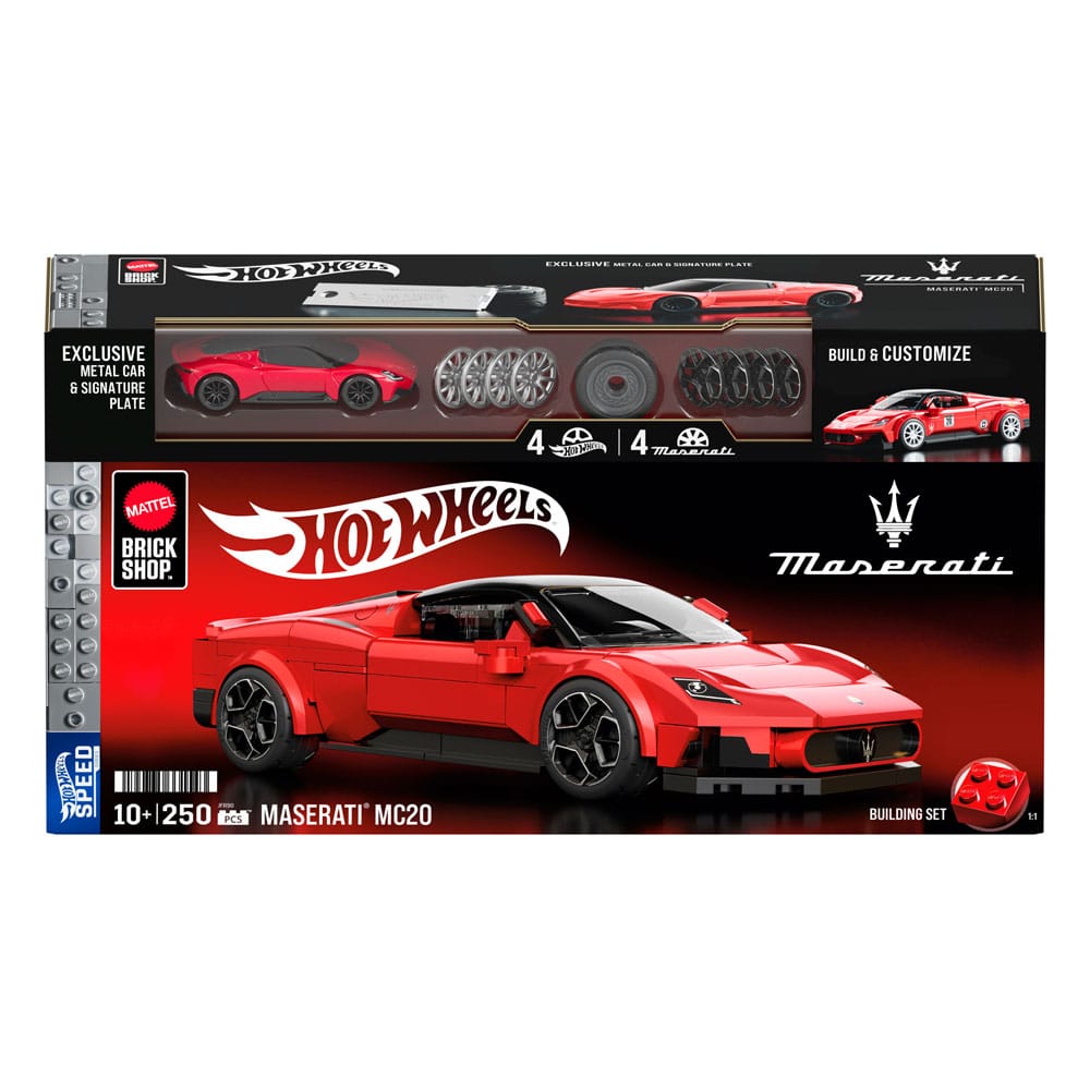 Mattel Brick Shop Hot Wheels Speed Series Building Set 1/32 Maserati MC20