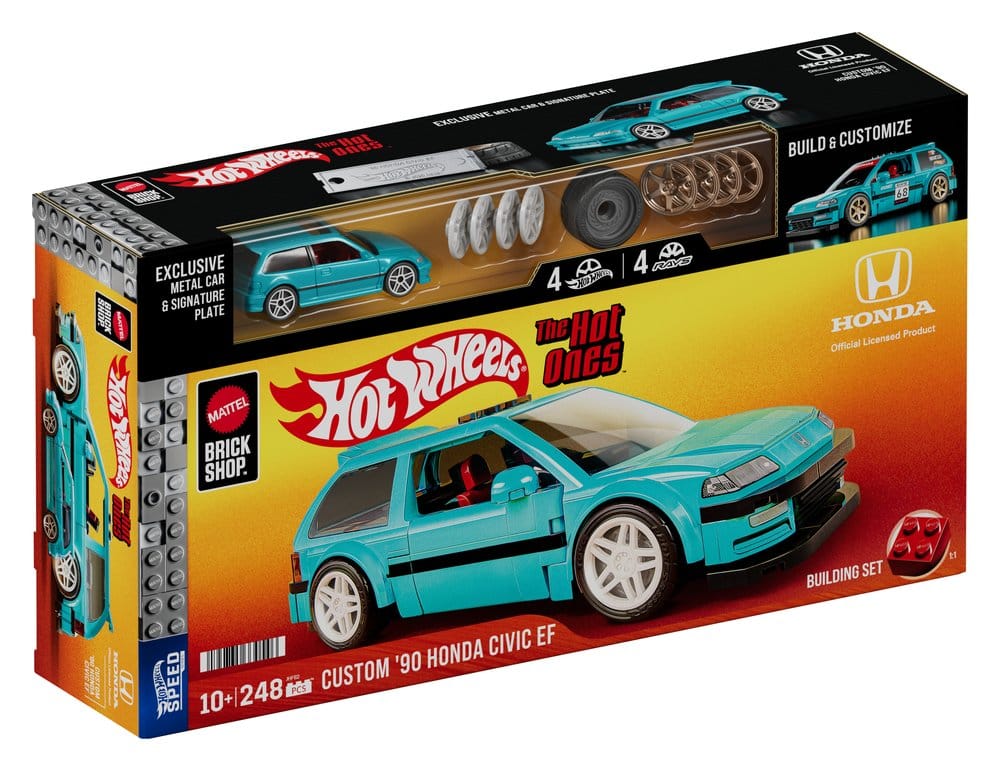 Hot Wheels Speed Series Mattel Brick Shop Building Set 1/32 Custom ’90 Honda Civic EF