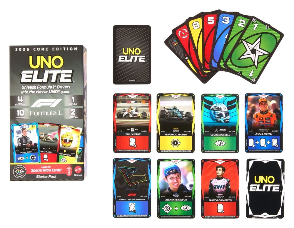 Formula 1 UNO Card Game Elite F1 Starter Set