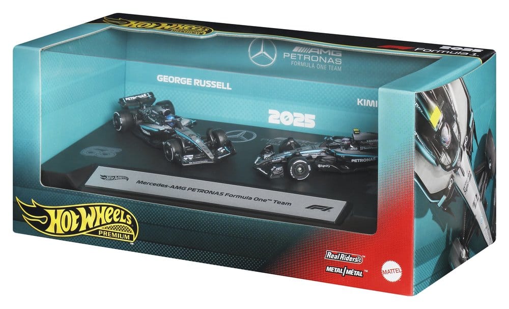 Formula 1 Hot Wheels Premium Die-Cast Vehicle 2-Pack 1:64 Team Mercedes-AMG PETRONAS