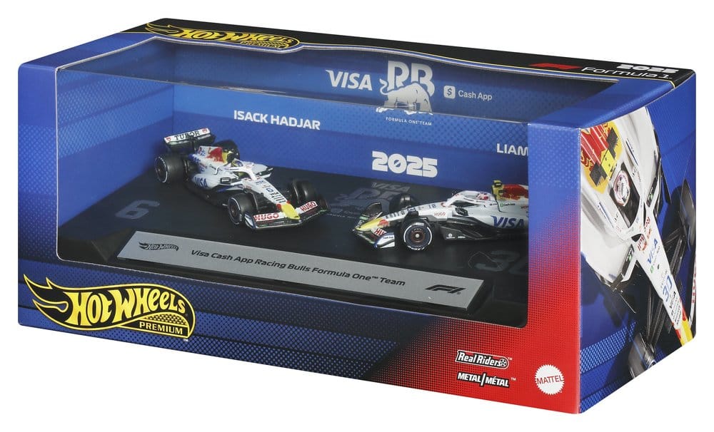 Formula 1 Hot Wheels Premium Die-Cast Vehicle 2-Pack 1:64 Team Visa Cash App Racing Bulls