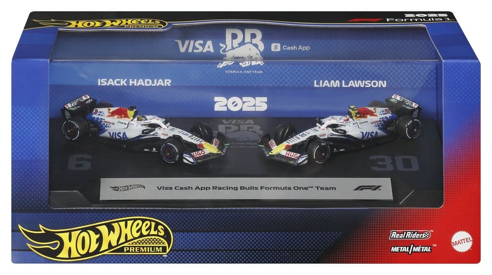 Formula 1 Hot Wheels Premium Die-Cast Vehicle 2-Pack 1:64 Team Visa Cash App Racing Bulls