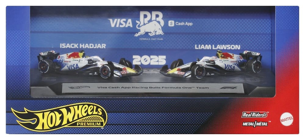 Formula 1 Hot Wheels Premium Die-Cast Vehicle 2-Pack 1:64 Team Visa Cash App Racing Bulls