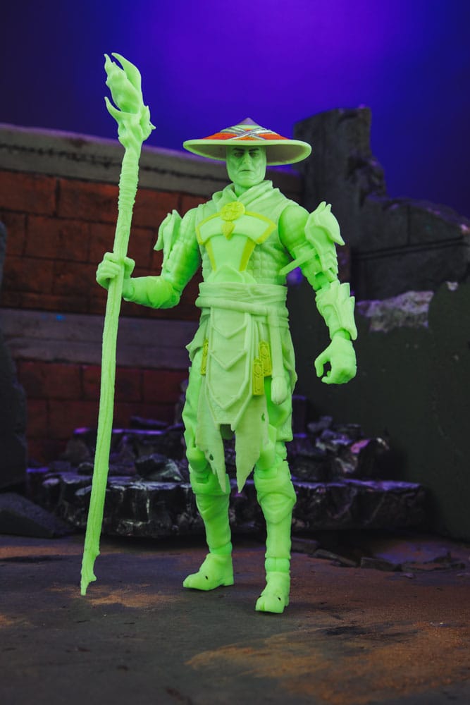 Mortal Kombat Action Figure Glow in the Dark Edition Raiden (Gold Label) 18 cm