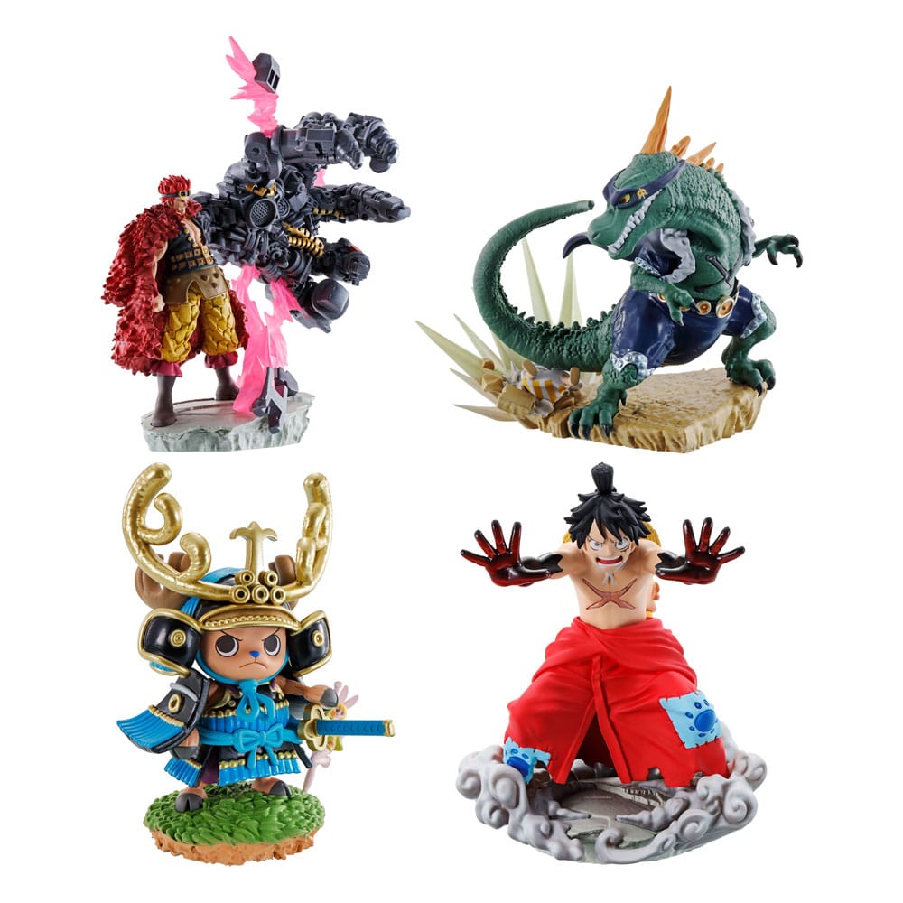 One Piece Petitrama PVC Mini Statue Logbox Re Birth Wanokuni Vol. 2 Set 9 cm