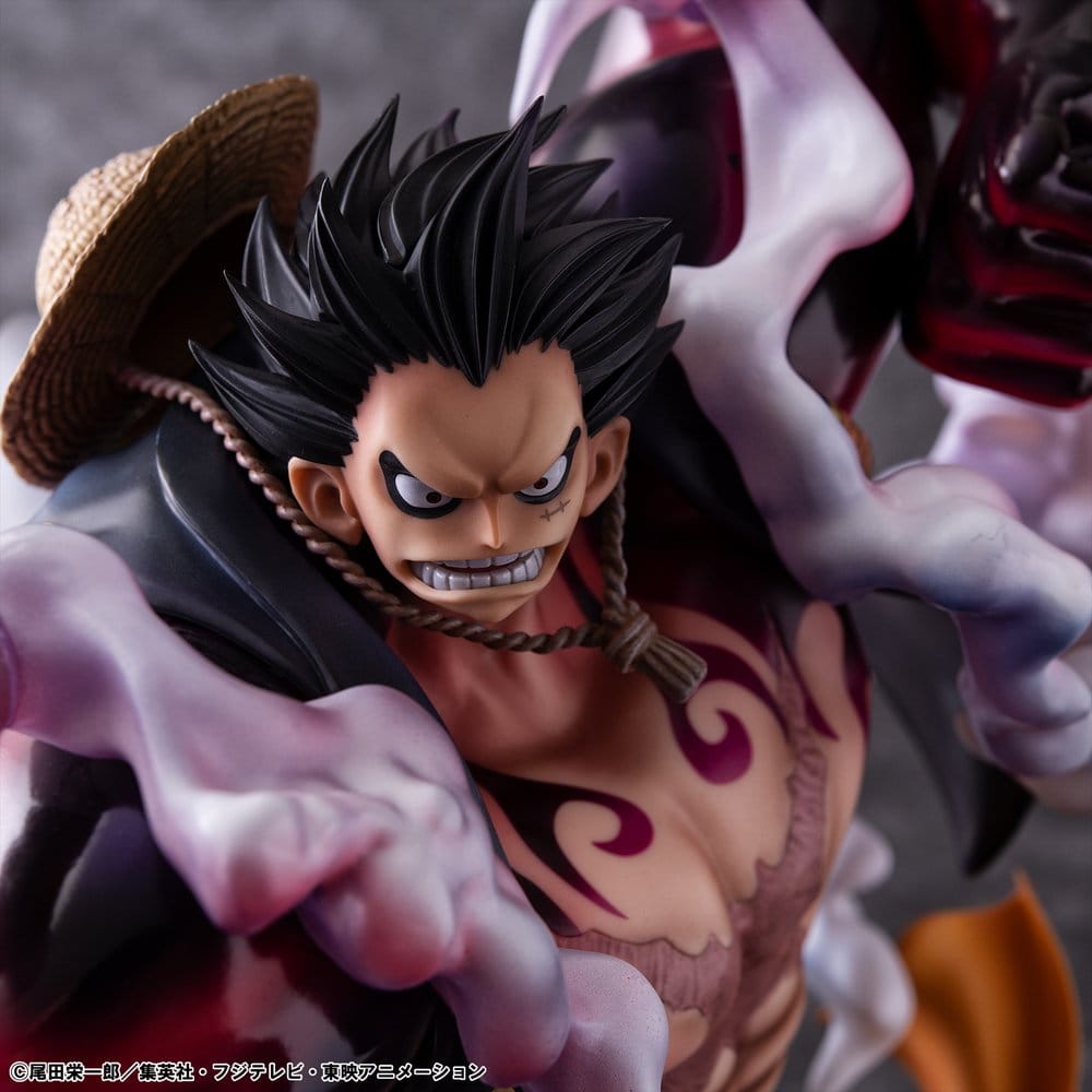One Piece Portrait.Of.Pirates SA-Maximum PVC Figure Monkey D. Luffy Gear 4 Bounce-Man 10th Limited Ver. 30 cm