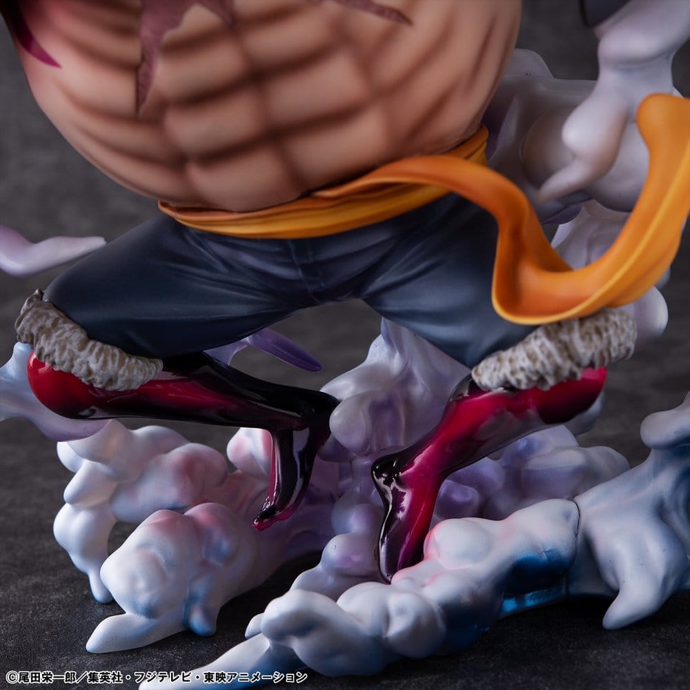One Piece Portrait.Of.Pirates SA-Maximum PVC Figure Monkey D. Luffy Gear 4 Bounce-Man 10th Limited Ver. 30 cm