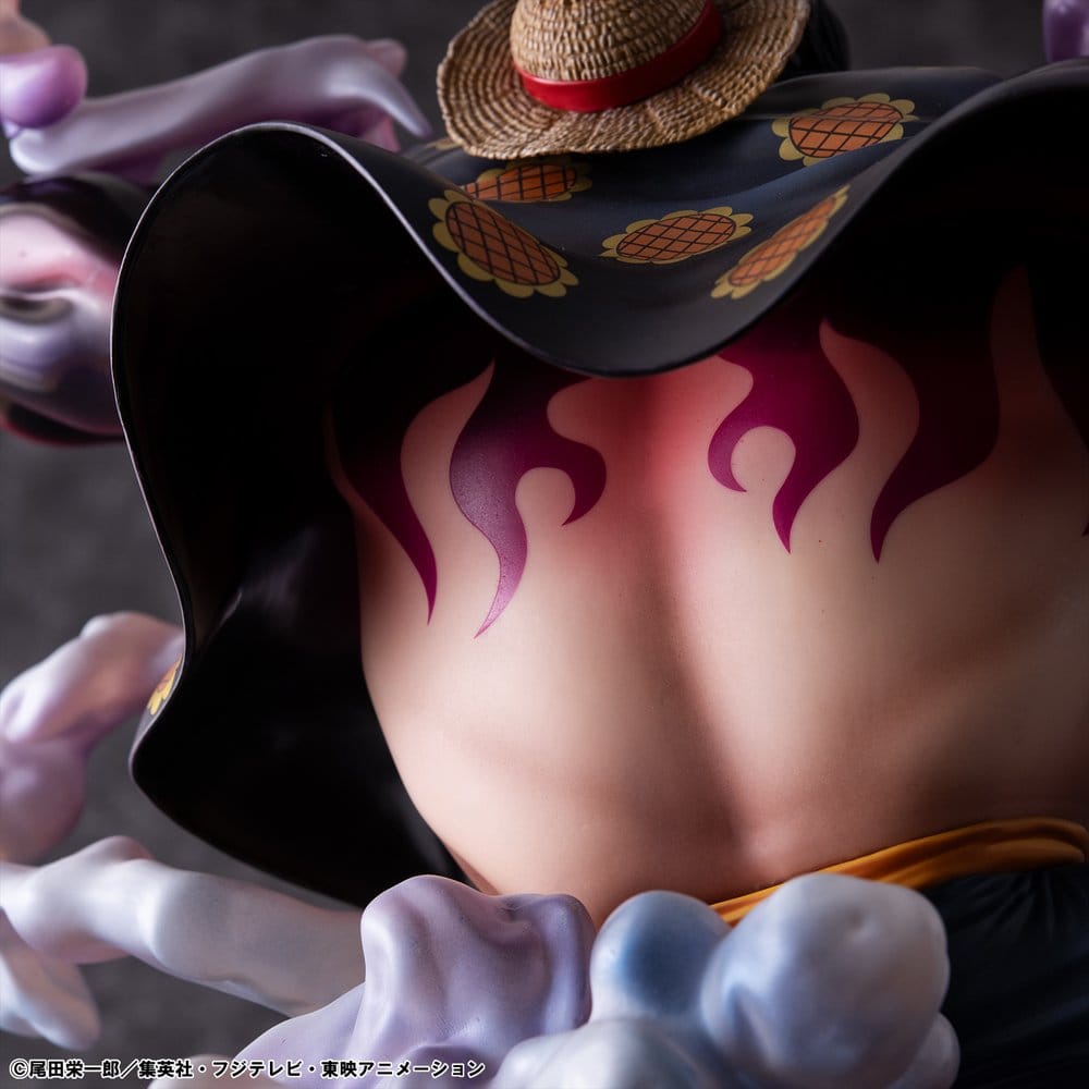 One Piece Portrait.Of.Pirates SA-Maximum PVC Figure Monkey D. Luffy Gear 4 Bounce-Man 10th Limited Ver. 30 cm