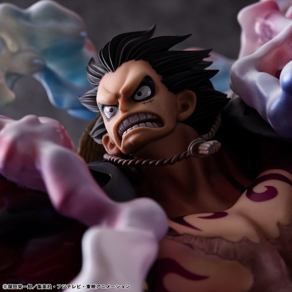 One Piece Portrait.Of.Pirates SA-Maximum PVC Figure Monkey D. Luffy Gear 4 Bounce-Man 10th Limited Ver. 30 cm