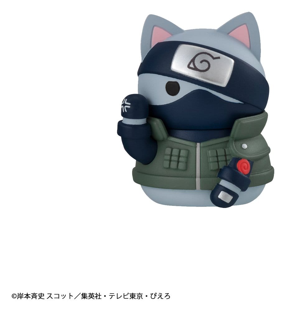 Naruto Mega Cat Project Mini Figures 3 cm Nyaruto! Cats of Konoha Village Reboot Blind Box Display (8) (Repeat)