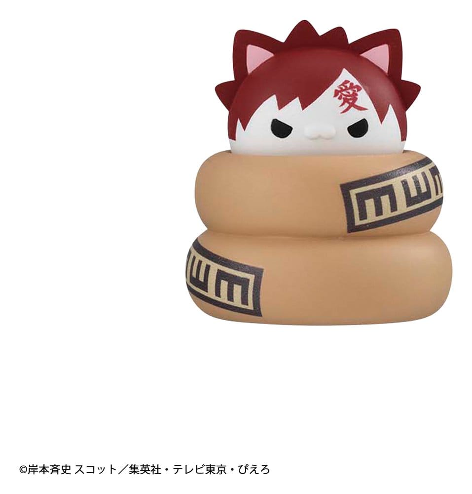 Naruto Mega Cat Project Mini Figures 3 cm Nyaruto! Cats of Konoha Village Reboot Blind Box Display (8) (Repeat)