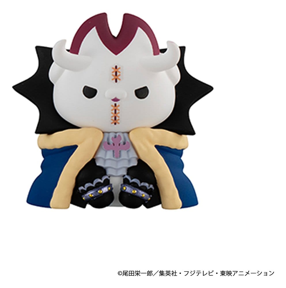 One Piece Mega Cat Project Nyan Piece Nyan! Luffy & the Seven Warlords of the Sea Mini Figures 3 cm Blind Box Display (8) (Repeat)