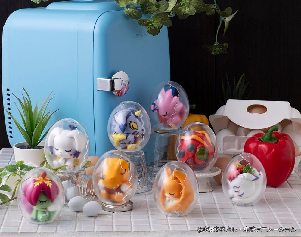 Digimon Adventure Mega Egg Figure Mini Figures Good Night Digicolle! 8 cm Blind Box Display (8)