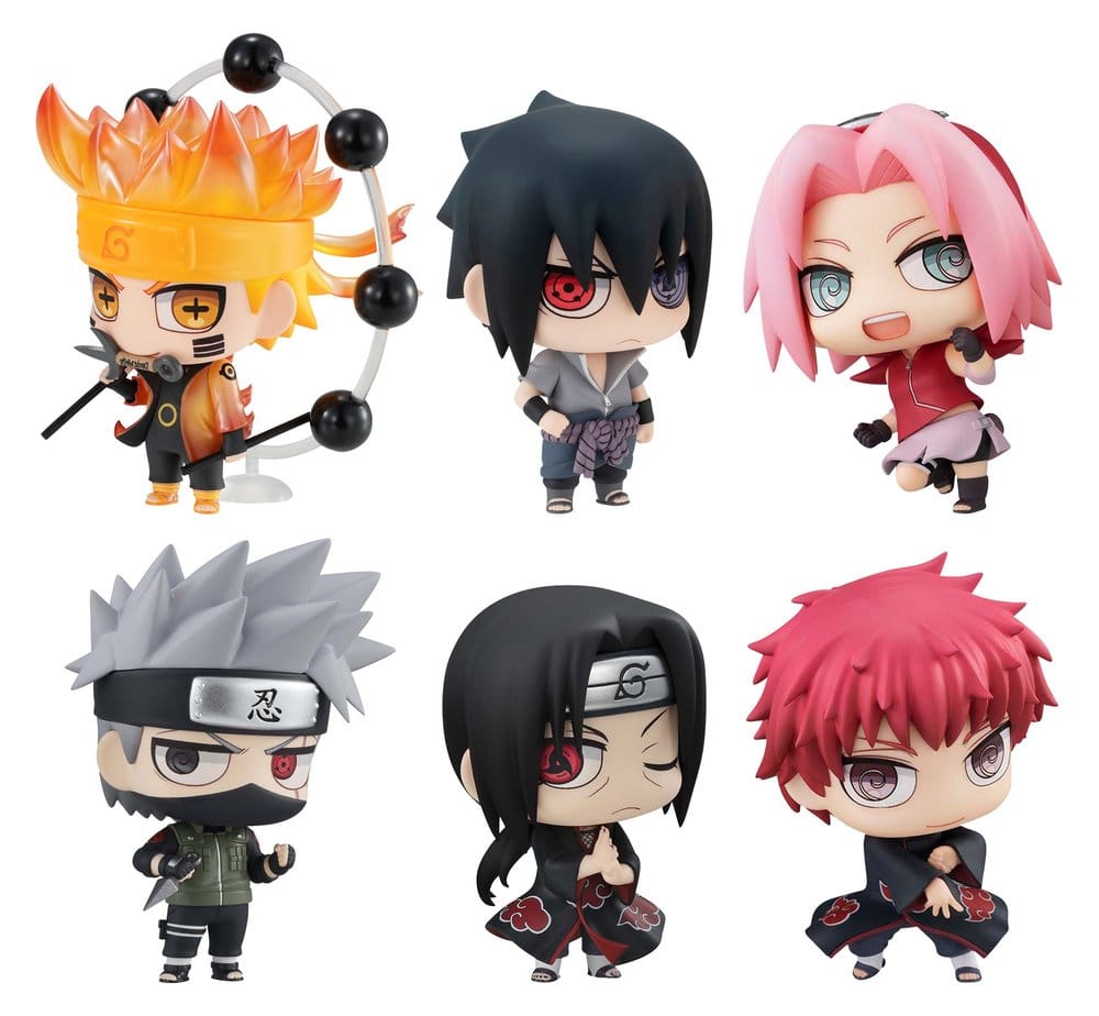 Naruto Shippuden ChimiMega Series Mini Figures Mascot Collection 1 6 cm Blind Box Display (6)