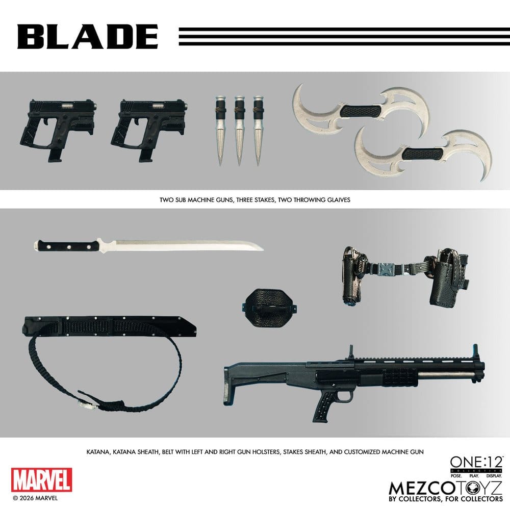 Marvel Comics One:12 Collective Action Figure 1/12 Blade 17 cm