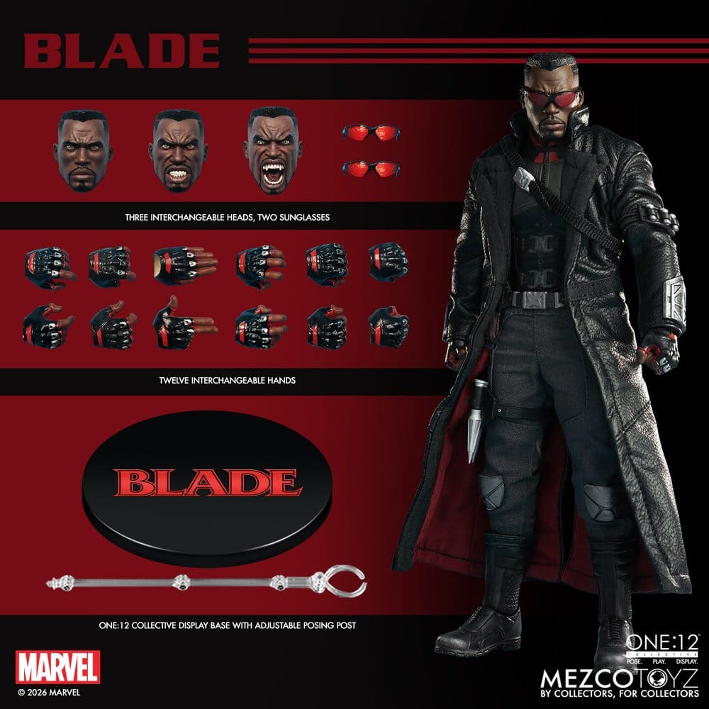 Marvel Comics One:12 Collective Action Figure 1/12 Blade 17 cm