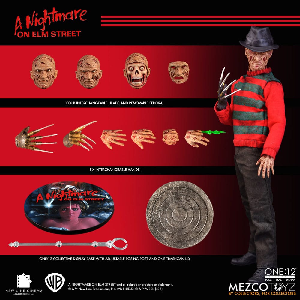 Nightmare On Elm Street Action Figure 1/12 Freddy Krueger 17 cm