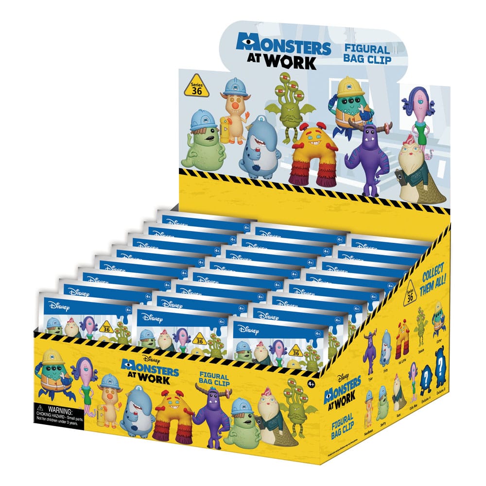 Monsters, Inc.  3D PVC Bag Clips Series 36 Display (24)
