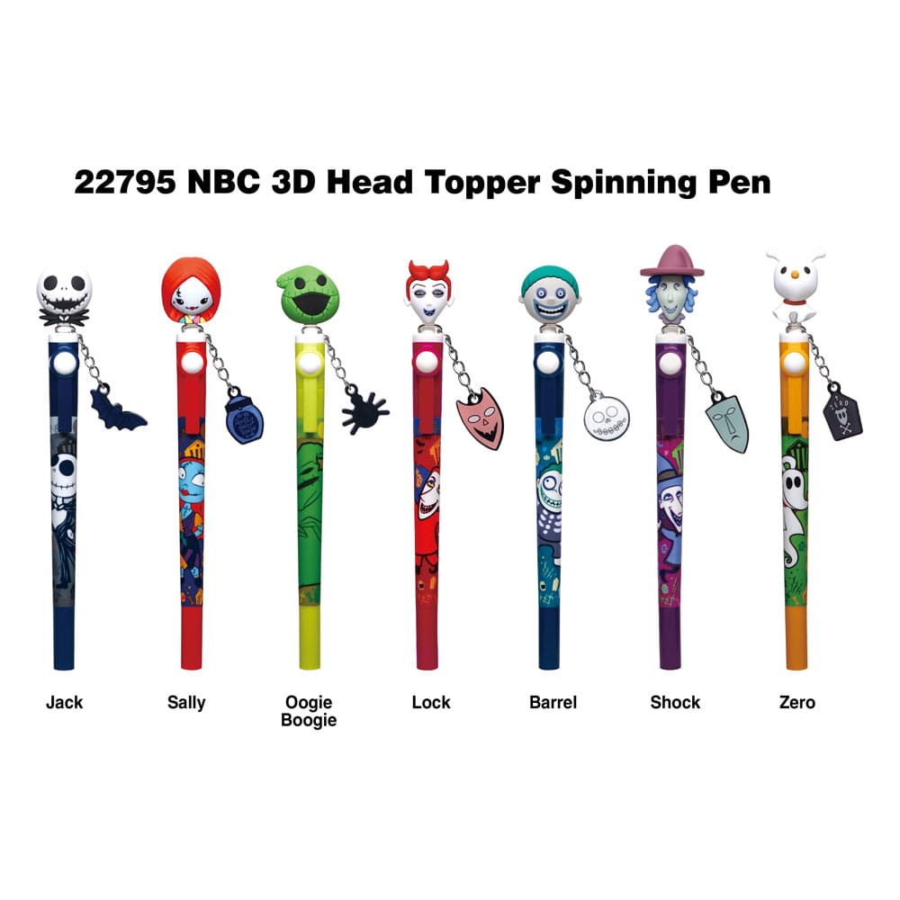 Nightmare Before Christmas Pen 3D Head Topper Spinning Pen