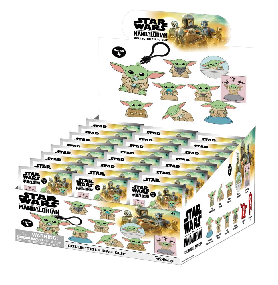 Star Wars 3D Foam Bag Clips Best of Grogu Series 1 Display (24)