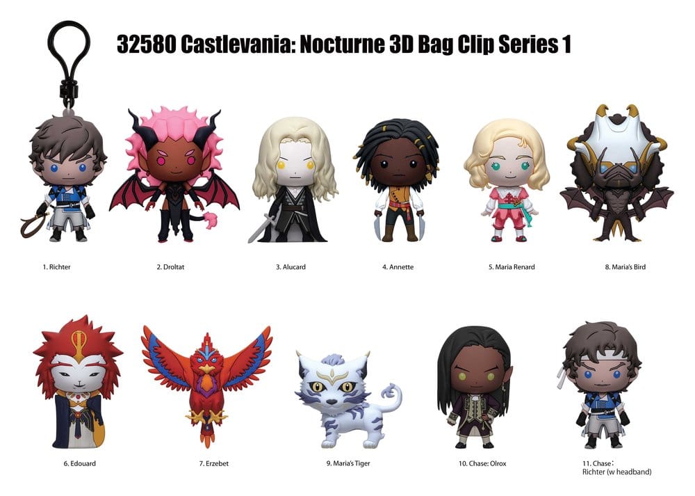Castlevania Nocturne 3D Foam Bag Clips Serie 1 Display (24)