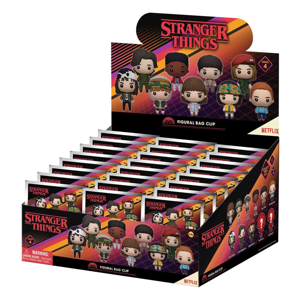 Stranger Things 3D PVC Bag Clips Series 4 Display (24)